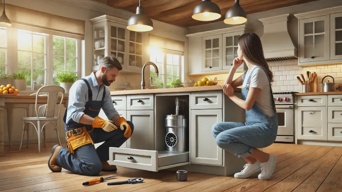 Garbage disposal repair scene in Dallas Garbage disposal repair scene in Dallas